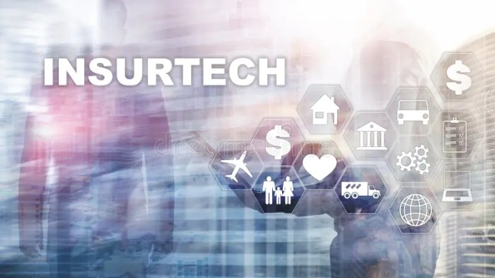 Insurance Technology Insurtech Concept. Inscription on a Virtual Screen ... Insurtech and Digital Insurance Platforms