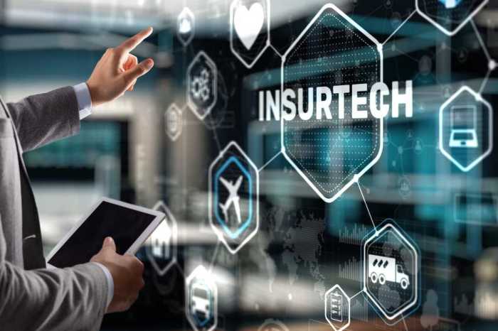 Insurance Technology Insurtech Concept. Inscription on a Virtual Screen ...